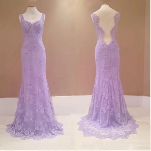 charming lilac prom dresses lace vintage prom gown mermaid formal gowns lace party dress lace evening dress 2025