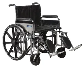 Drive Medical std20dfa-elr Sentra Extra Heavy Duty Wheelchair, Detachable Full Arms, Elevating Leg Rests, 20" Seat