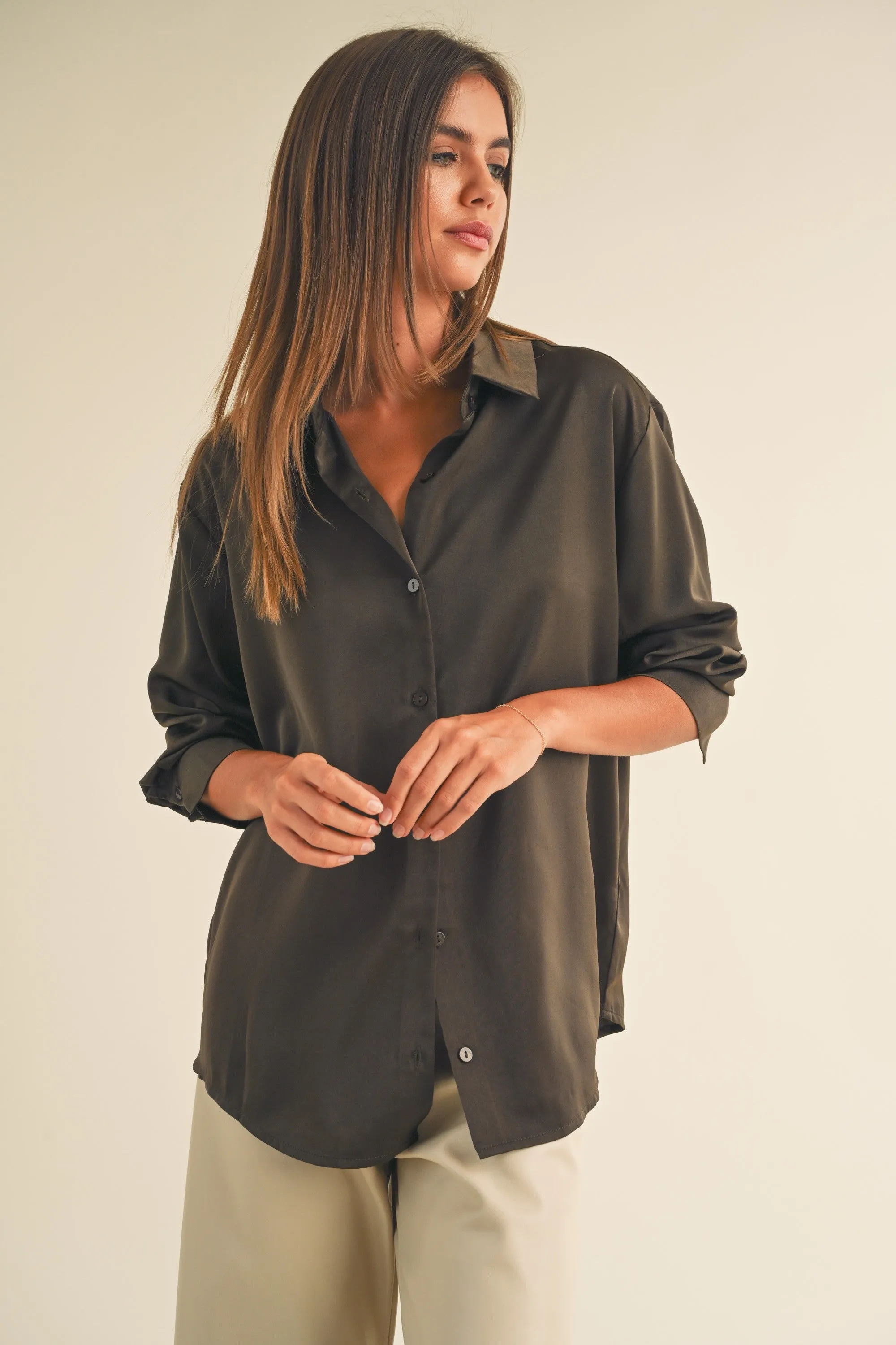 Estes Satin Button Down