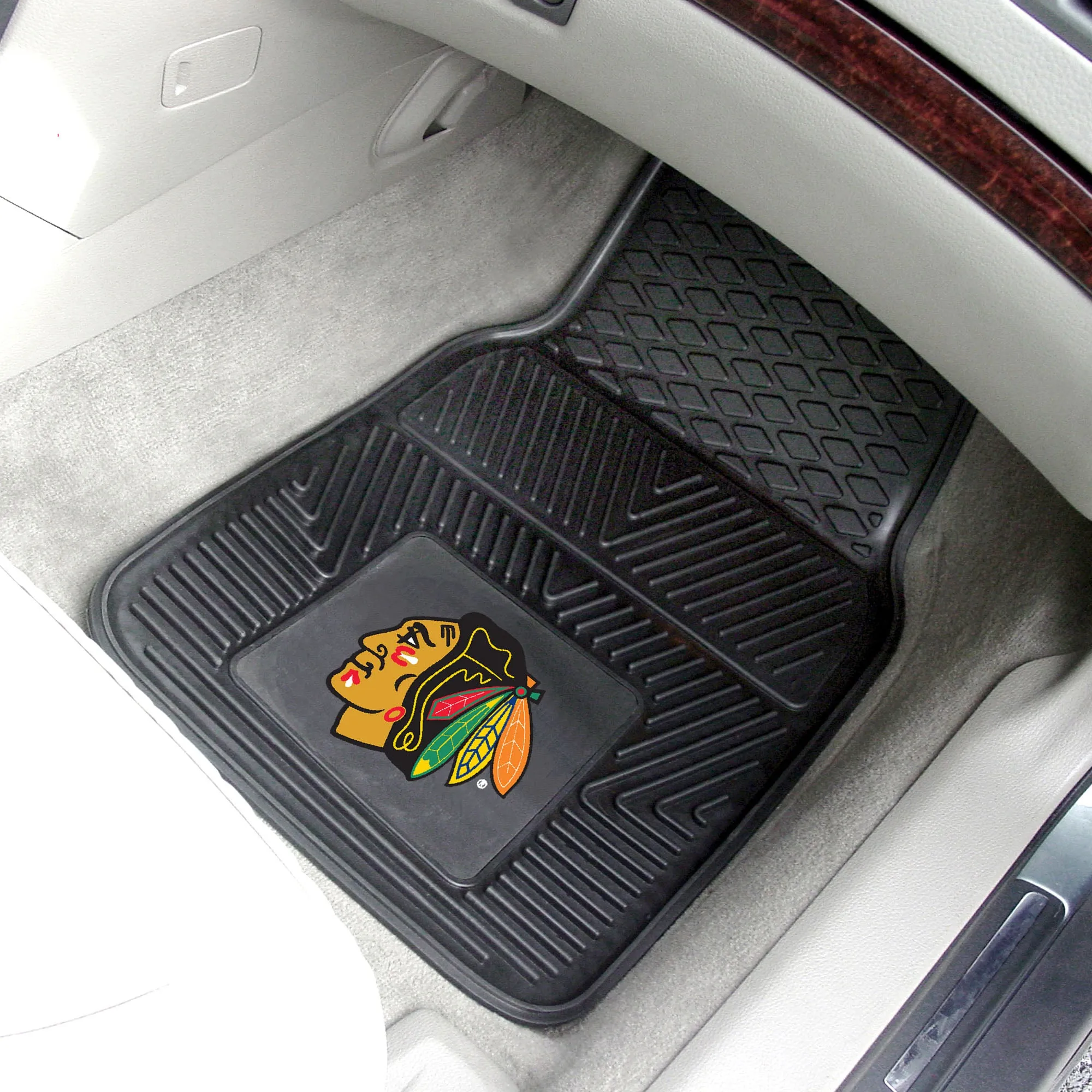 Fanmats Chicago Blackhawks 2pc Vinyl Car Mat Set