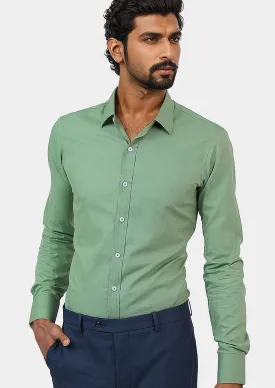 Forest Green Egyptian Cotton Broadcloth Shirt