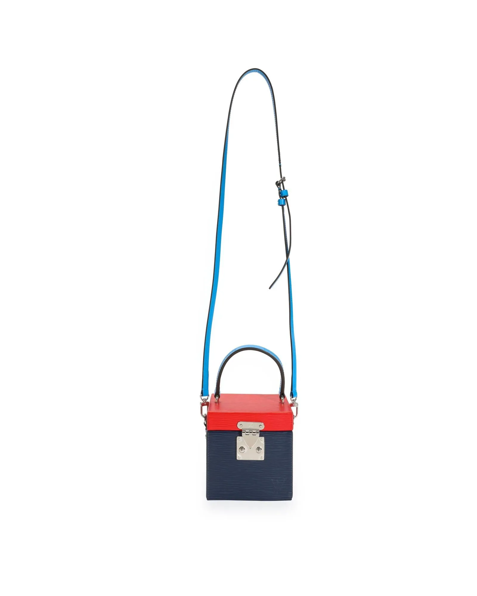 Indigo & Coquelicot Epi Bleecker Box Handbag