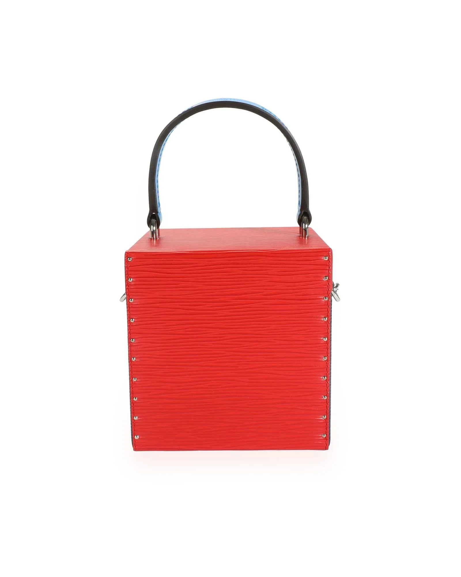 Indigo & Coquelicot Epi Bleecker Box Handbag