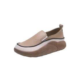 Khaki Chunky Slip On Shoes