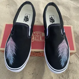 Kids Shoes - Feather Black Slip Ons