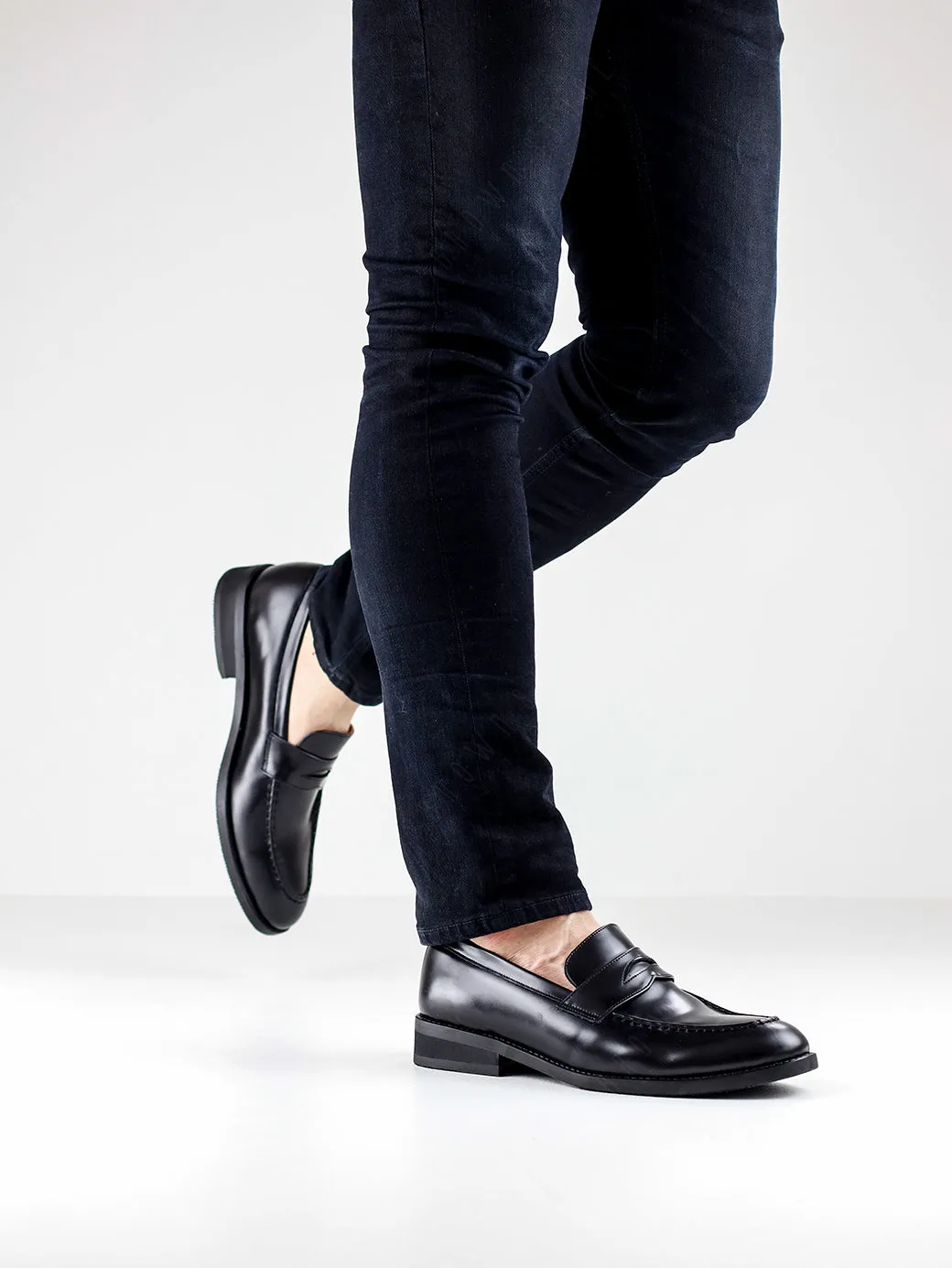 PENNY LOAFERS MOC TOE MATTE BLACK