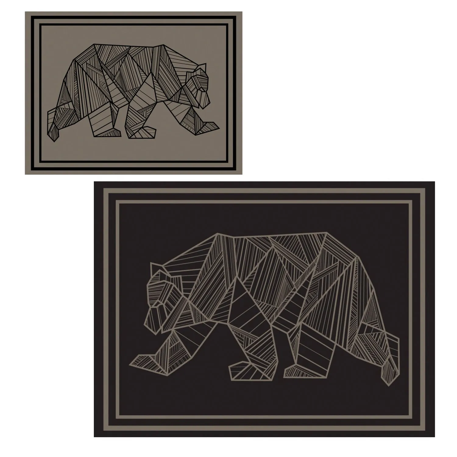 Reversible Bear Outdoor Mat by KUMA