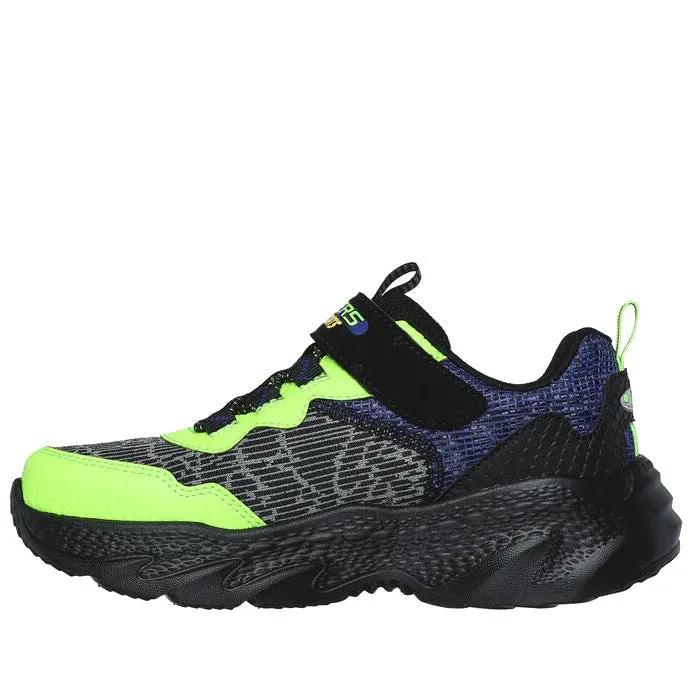 Skechers Boys Light Ups S Lights Creatures UFO Black Lime Trainers