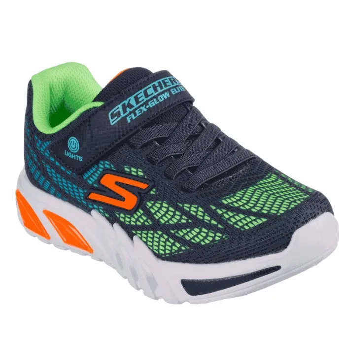 Skechers Boys Light Ups S Lights Flex Glow Elite Vorlo Navy