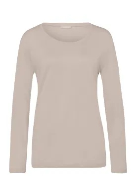 Sleep And Lounge Relaxed Round Neck Top | Pumice 77844-2801