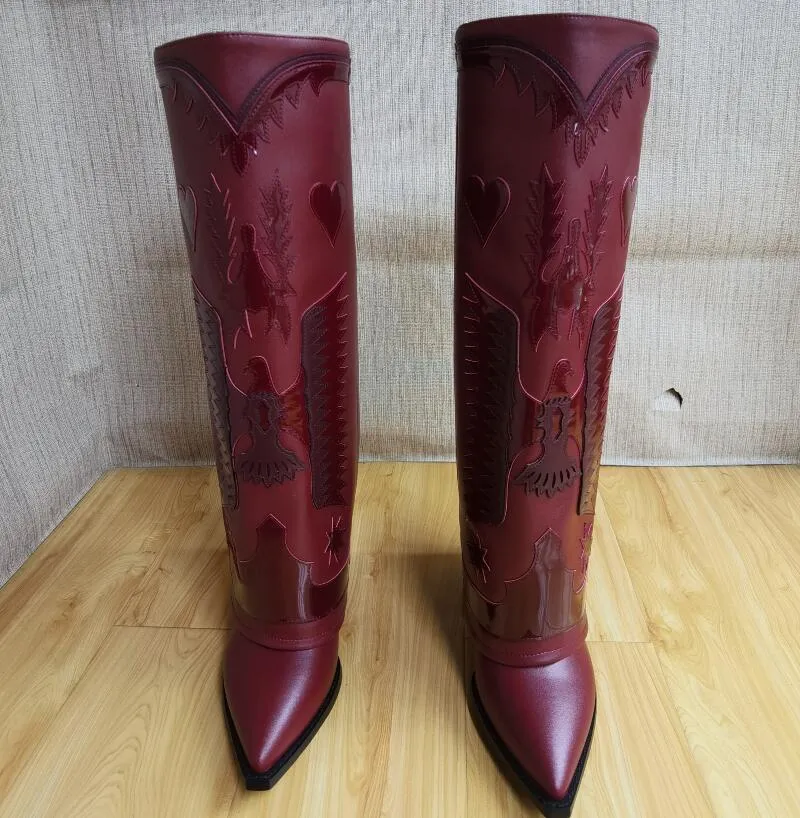 TEEK - Wide Tube Western Cowboy Boots