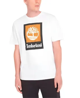 Timberland Men's Square Stack Logo Short Sleeve T-Shirt